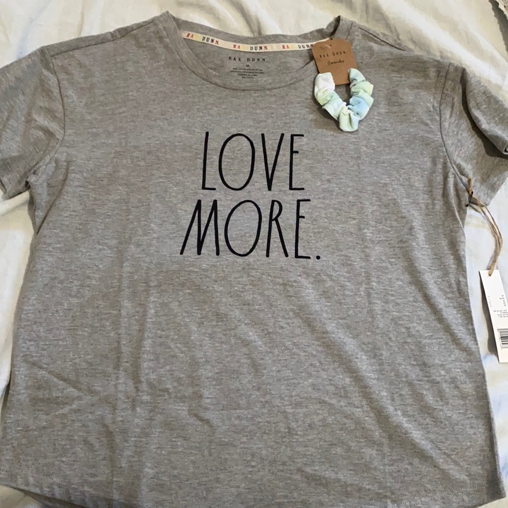 Rae Dunn shirt tail hem Lt grey heather SzM